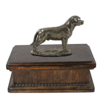 Artdog Rotvajler II - žara za pasji pepel, klasična žara s kipcem, elegantna žara s psom znamke Art-Dog