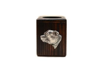 Artdog Staffordshire Bull Terrier, Staffik, Staffi III - lesen svečnik s psom, unikaten spominek po izgubi psa, delo Art-Dog