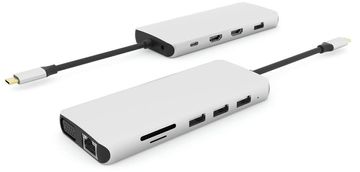 eSTUFF USB-C hub razdelilnik, 12-v-1
