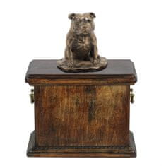 Artdog Staffordshire Bull Terrier, Staffik, Staffi - žara za pasji pepel, žara s kipcem, elegantna žara v klasičnem slogu Art-Dog