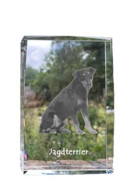 Artdog Nemški lovski terier, Jagdterrier - kristal s fotografijo psa, fotografija v steklu, sodobna fotografska razstava znamke Art-Dog