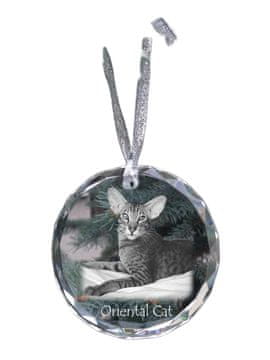 Artdog Oriental - kristalna kroglica s fotografijo, fotografije mačke v kristalu, personaliziran obesek za božično drevo Art-Dog