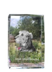 Artdog Irski volčji hrt, irski volčji hrt - kristal s fotografijo psa, fotografija v steklu, sodobna fotografska razstava blagovne znamke Art-Dog