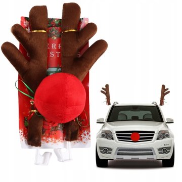 Korbi Rogi in nos jelena, okras za avto, božična dekoracija