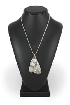 Artdog Clumber Spaniel - verižica s psom, obesek s psom na srebrni verižici, unikaten nakit Art-Dog