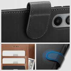 Onasi Wallet denarnica usnjena preklopna torbica Xiaomi Redmi 14c / Poco C75 - rjava