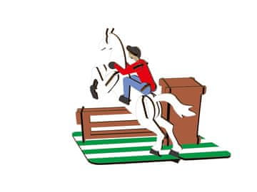 Woodcraft Leseni 3D puzzle svinčnik stojalo Racing