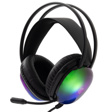 White Shark gaming slušalke GH-2444 PEACOCK črne RGB