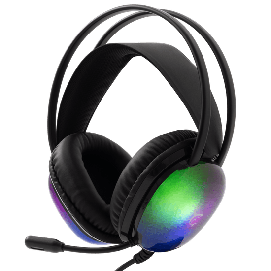 White Shark gaming slušalke GH-2444 PEACOCK črne RGB