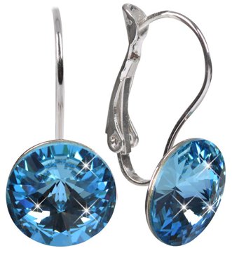 Levien Elegantni uhani Rivoli Aquamarine