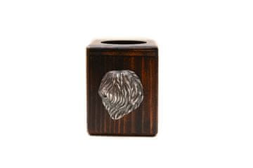 Artdog Poljski nižinski ovčar, PON - lesen svečnik s psom, unikaten spominek po izgubi psa, ročno delo blagovne znamke Art-Dog