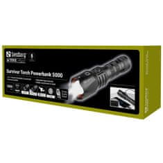 Sandberg Ročna svetilka z baterijo Powerbank 5000 Survivor, 10W