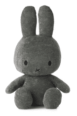 Bon Ton Toys Miffy ECO Corduroy zajček mehka igrača, 70 cm, siva (877)