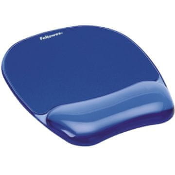 Fellowes Podloga za miško in zapestje CRYSTAL/ 230mm x 14mm x 202mm/ gel/ modra