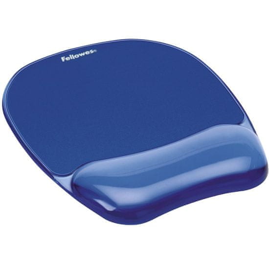 Fellowes Podloga za miško in zapestje CRYSTAL gel modra