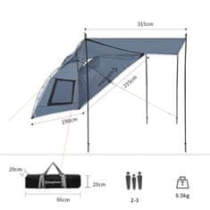 King Camp Šotor - zavetišče Compass Plus - siv
