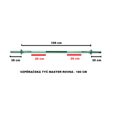 Master Sport Ročica za dvigovanje uteži, ravna, 180 cm