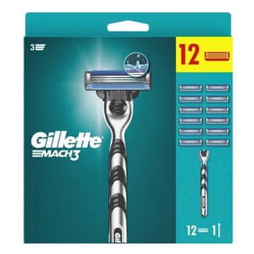 Gillette Mach3 Reg + 12 glav