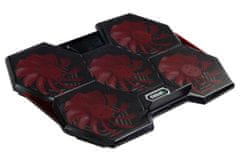 Evolveo Ania 14, hladilno stojalo za prenosni računalnik, rdeča osvetlitev, do 17,3"