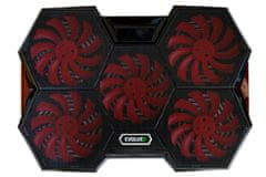 Evolveo Ania 14, hladilno stojalo za prenosni računalnik, rdeča osvetlitev, do 17,3"