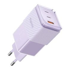 Mcdodo GaN 67W omrežni polnilec Mcdodo CH-1502 2x USB-C, USB-A (vijolična)