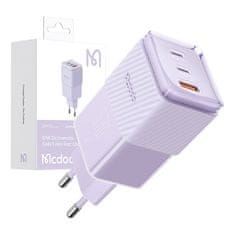 Mcdodo GaN 67W omrežni polnilec Mcdodo CH-1502 2x USB-C, USB-A (vijolična)