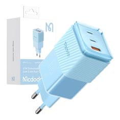 Mcdodo GaN 67W omrežni polnilec Mcdodo CH-1503 2x USB-C, USB-A (modri)