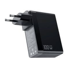 Mcdodo GaN Mcdodo CH-8101 Pro univerzalni potovalni polnilnik/adapter za UK/US/EU, 100 W, 2xUSB-C, USB-A (črn)
