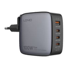 LDNIO LDNIO Q408 100W USB-A + 3x USB-C omrežni polnilnik (črn)