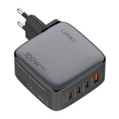 LDNIO LDNIO Q408 100W USB-A + 3x USB-C omrežni polnilnik (črn)