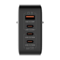 LDNIO LDNIO Q408 100W USB-A + 3x USB-C omrežni polnilnik (črn)