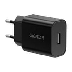 Choetech Choetech Q5002 12W omrežni polnilnik USB-A (črn)