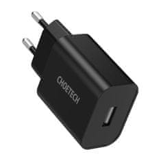 Choetech Choetech Q5002 12W omrežni polnilnik USB-A (črn)
