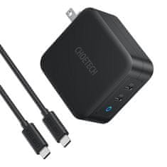 Choetech Choetech PD6008 2xUSB-C PD 100W GaN omrežni polnilnik
