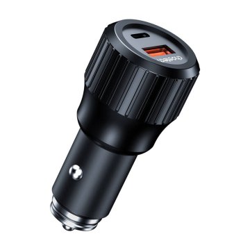 Choetech Choetech 63W Dual USB-C 45w + USB-A 18w hitri avtomobilski polnilec (črn)