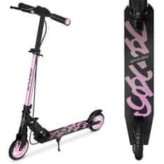 Spokey VACAY PRO Skuter z ročno zavoro, kolesa 145 mm, roza