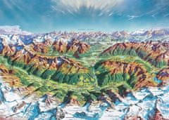 Heye Puzzle Map Art: Gorski svet v Alpah 2000 kosov