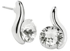Levien Elegantni uhani Chaton Wave Crystal
