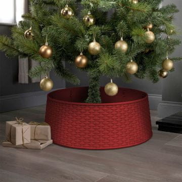 Family Pokrov za stojalo božičnega drevesa - rdeč, plastičen - 65 x 23 cm
