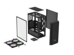 Natec PC ohišje Fury SHOBO/Midi Tower/Transpar./Črna