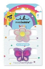 Invisibobble Sponke za lase Clipstar Glow Happy Flower 2 kom