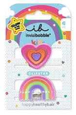 Invisibobble Sponke za lase Clipstar Glow Happy Heart 2 kos
