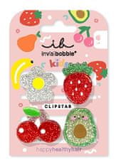 Invisibobble Sponke za lase Clipstar Frutti Fun 4 kos