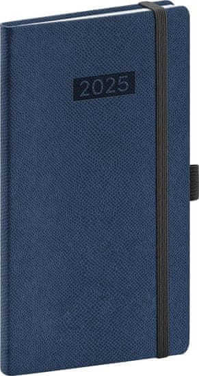 Notique Dnevnik 2025: Diario - temno modra barva, žep, 9 × 15,5 cm