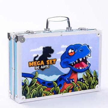 MG Art Suitcase Dino komplet za slikanje v kovčku 145ks, modro