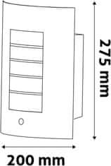 Avide Zunanja stenska svetilka (9570868) MORRO 1xE27 IP44 pir sensor, antracit
