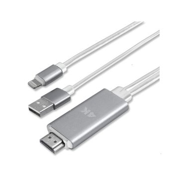 4smarts Video kabel Lightning-&gt;HDMI - črn + polnjenje