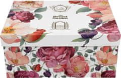 Duo Set 2 skodelic + krožnika Vrtnice, 250 ml porcelan, darilna embalaža, 4813