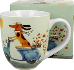 Duo Skodelica Kuža na skuterju, 1000 ml, porcelan, v lični darilni embalaži, 3869