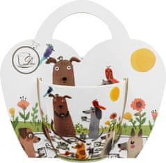 Duo Skodelica Kuža na pikniku, 460 ml, porcelan, v lični darilni embalaži, 3876
